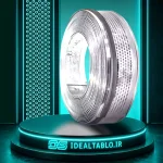 لبه چنلیوم سفید براق 9 سانت پانچ دایره ویواتک