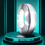 لبه چنلیوم سفید براق 7 سانت ساده ویواتک