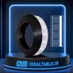 لبه چنلیوم مشکی آینه 9 سانت پانچ تذهیب لوکس