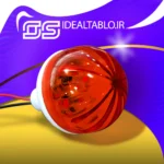 لاسوگاسی خورشیدی قرمز 4.5 سانت پایه دار 35*28
