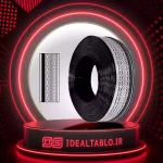 لبه چنلیوم مشکی براق 9سانت سوپرساید گلکسی